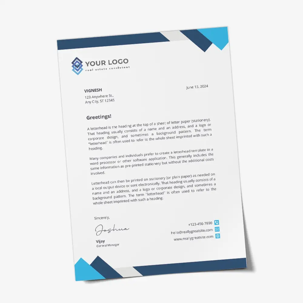 Customized Letterhead